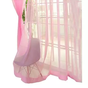 Легкая занавеска Gauzyvalance для двери, окна, прозрачная занавеска для домашнего свадебного украшения-фиолетовая Stuttg, розовый