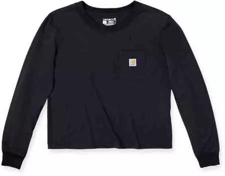 Легкая женская рубашка с длинными рукавами и карманами свободного покроя Carhartt, черный