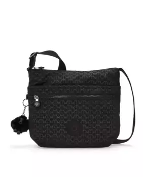 Легкая женская сумка через плечо Arto с выдвижным ремнем, с черным принтом Kipling, черный