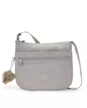 Легкая женская сумка через плечо Arto с выдвижным ремнем серого цвета Kipling, серый