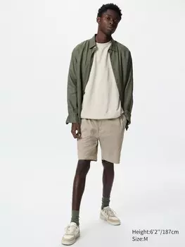 Легкие эластичные шорты Uniqlo, цвет 31 бежевый