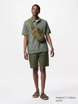 Легкие эластичные шорты Uniqlo, цвет 56 зеленый