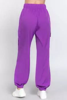 Легкие эластичные тканые брюки-карго FASHNZFAB, фиолетовый