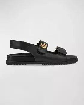 Легкие босоножки Moritz с монограммой на пятке Gucci, цвет 1000 Nero