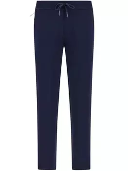 Легкие брюки Boggi Milano из смеси хлопка и скубы, синий