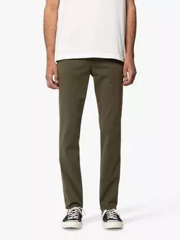 Легкие брюки-чиносы alvin slim fit Nudie Jeans, оливковый