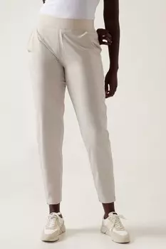 Легкие брюки до щиколотки со средней посадкой Brooklyn Athleta, серый