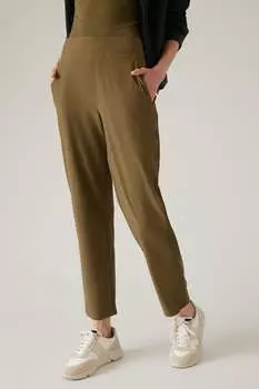 Легкие брюки до щиколотки со средней посадкой Brooklyn Athleta, коричневый