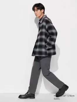 Легкие брюки heattech эластичные, короткие Uniqlo, цвет 07 серый