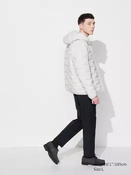 Легкие брюки heattech эластичные в 2 стороны, короткие Uniqlo, черный