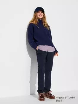 Легкие брюки heattech длинные Uniqlo, синий