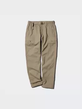 Легкие брюки heattech короткие Uniqlo, бежевый