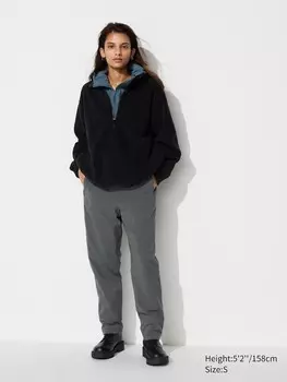 Легкие брюки heattech короткие Uniqlo, серый