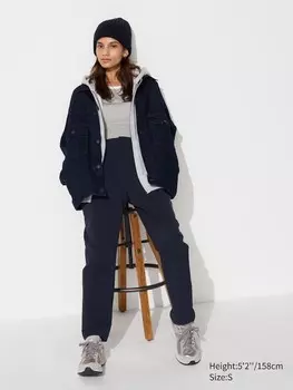 Легкие брюки heattech короткие Uniqlo, синий