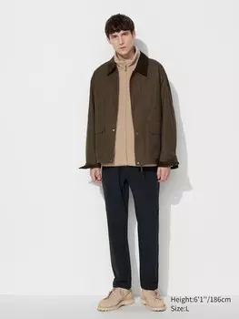 Легкие брюки heattech растягивающиеся в 2 стороны Uniqlo, черный