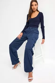 Легкие брюки-карго Next, синий