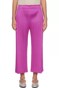 Легкие брюки Light Wave Pleats Please Issey Miyake, розовый