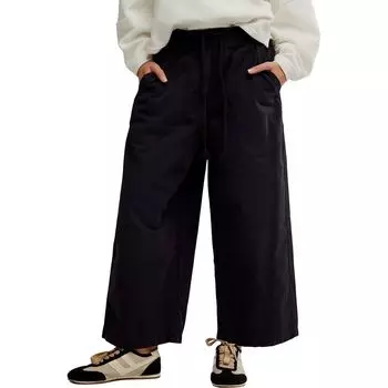 Легкие брюки на резинке Free People, черный