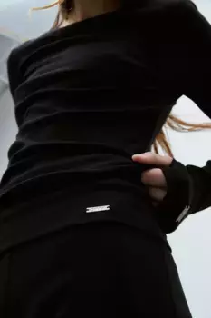 Легкие брюки в рубчик H&M, черный