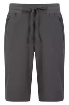 Легкие быстросохнущие длинные треккинговые шорты Explorer с защитой от ультрафиолета Mountain Warehouse, серый