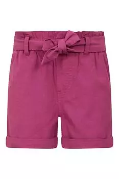 Легкие дышащие повседневные джинсовые шорты из мягкого хлопка с бумажным пакетом на талии Mountain Warehouse, фиолетовый