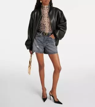 Легкие джинсовые шорты Frame, серый