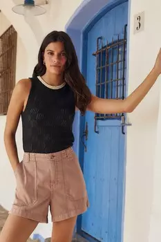 Легкие джинсовые шорты-карго Next, коричневый