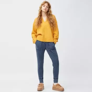 Легкие джинсовые спортивные брюки +X GU, синий