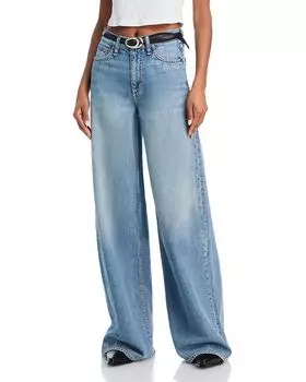 Легкие джинсы Sofie High Rise Wide Leg в цвете Beverly rag & bone, синий