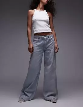 Легкие джинсы Wrangler с широкими штанинами кислотно-синего цвета