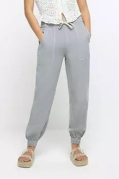 Легкие джоггеры с манжетами River Island, серый