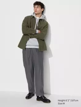 Легкие фланелевые брюки Uniqlo, серый