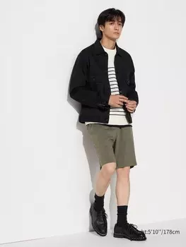 Легкие хлопчатобумажные шорты airism Uniqlo, зеленый