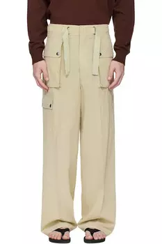 Легкие хлопковые вельветовые карго-брюки Viyella Auralee, хаки