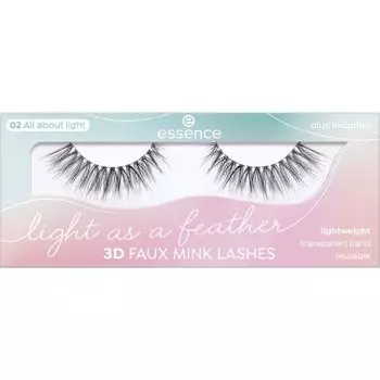 Легкие как перышко 3D ресницы из искусственной норки 02 essence, 1 шт.