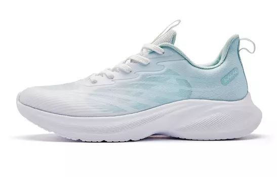 Легкие кроссовки LITE женские с низким верхом White Clouds And Water Blue Qiaodan