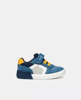 Легкие кроссовки с глубоким вырезом для мальчиков Geox, цвет Azul denim