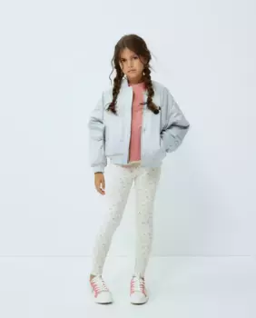 Легкие леггинсы с цветочным принтом для девочек Kids El Corte Ingls, белый