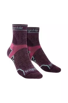 Легкие носки для бега T2 Sport 3/4 из мериносовой шерсти Bridgedale, фиолетовый
