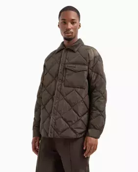 Легкие перья с ромбовидной прошивкой Armani Exchange, зеленый