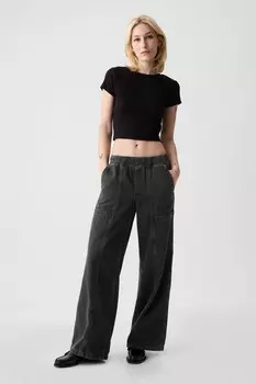 Легкие практичные джинсы с высокой талией Gap, черный