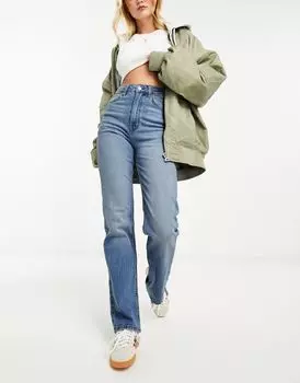 Легкие прямые джинсы среднего синего цвета ASOS DESIGN