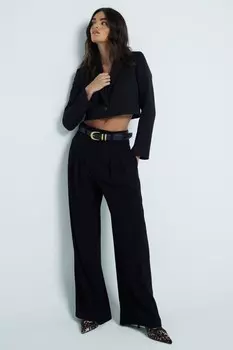 Легкие широкие брюки River Island, черный