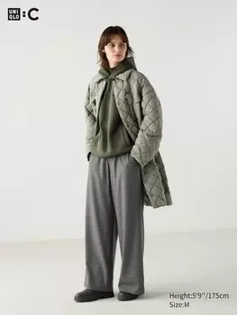 Легкие широкие брюки Uniqlo, серый
