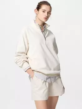 Легкие шорты из хлопка Uniqlo, бежевый