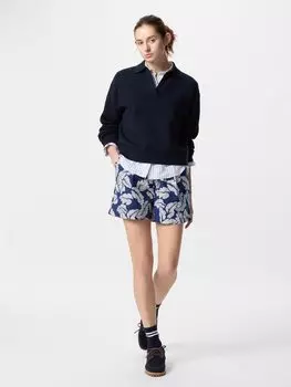 Легкие шорты из хлопка Uniqlo, синий