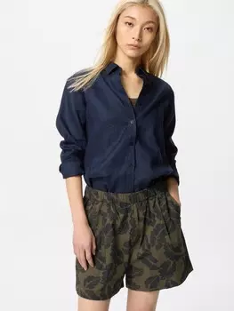 Легкие шорты из хлопка Uniqlo, зеленый