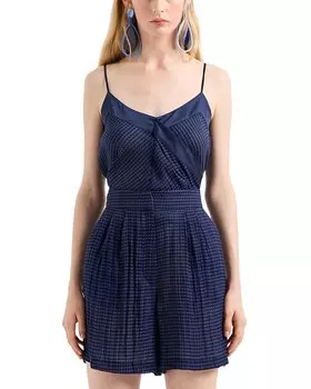 Легкие шорты из жатого хлопка Emporio Armani, синий