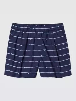 Легкие шорты полосатые короткие Uniqlo, цвет 69 синий