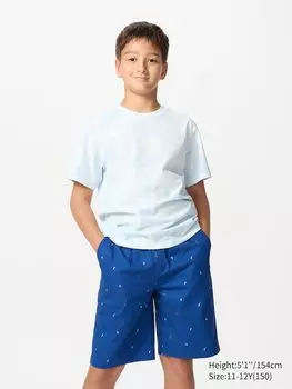 Легкие шорты (с принтом) Uniqlo, синий